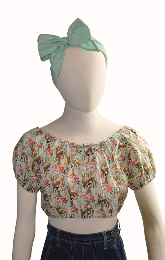 Cropped Mary Blouse - Princess of the Forest