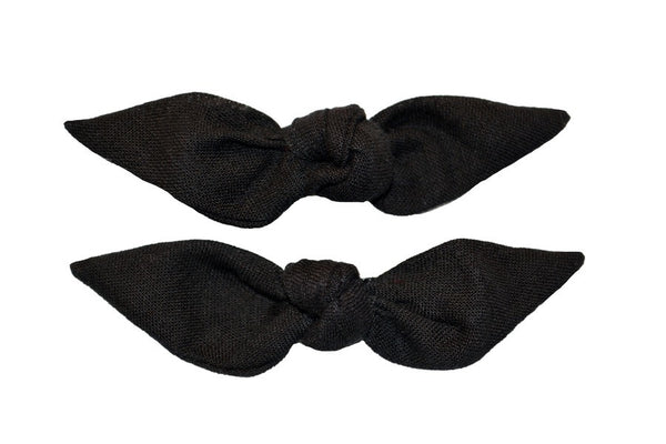 Cute Knotted Bows - Black