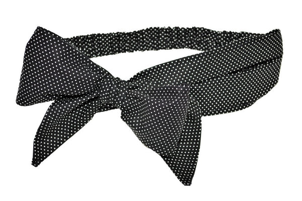 Minnie Headband - Black & White Mini Dot