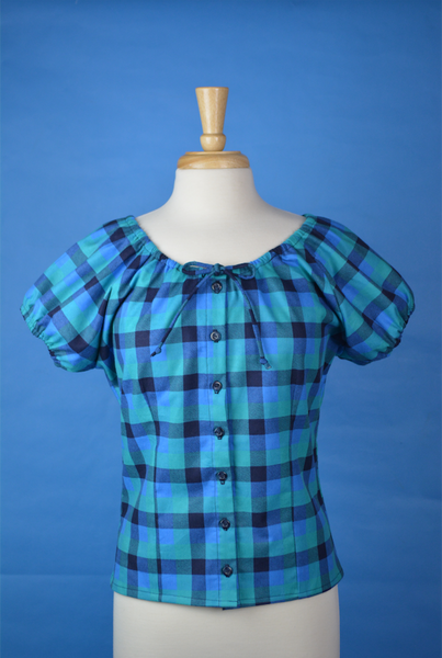 Mary Blouse - Flannel Blue