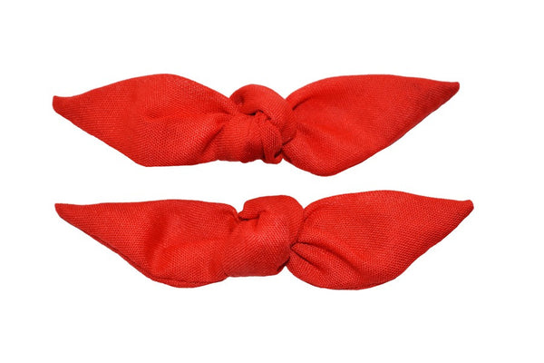 Cute Knotted Bows - Red