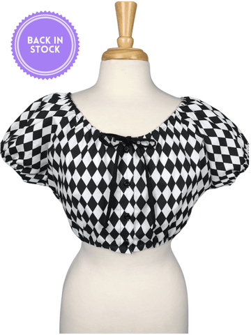 Cropped Mary Blouse - Harlequin