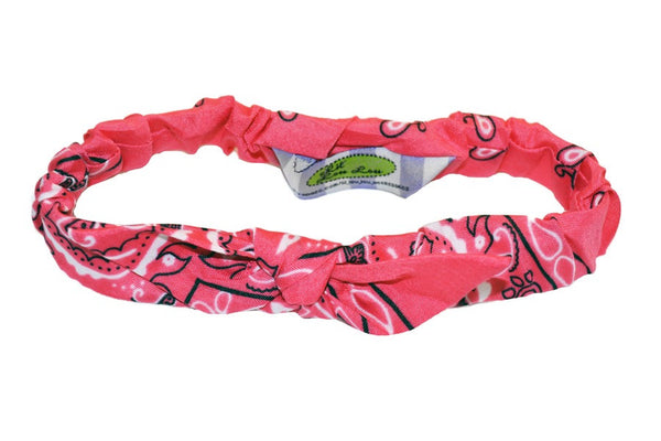 Classic Hot Pink Mommy & Me Headband inspired by the Rosie Bandana with soft elastic band and knotted front detail